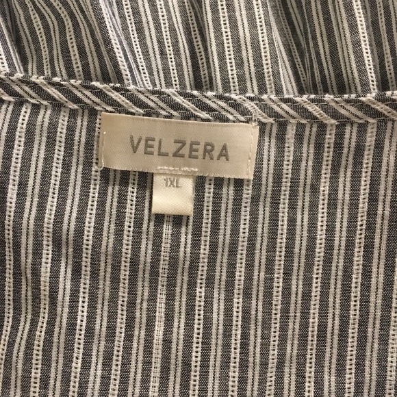 Velzera Striped Embroidered Dress 1XL FREE SHIP - Picture 2 of 5